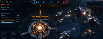 Main base under attack, with the combat interface